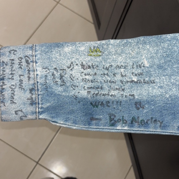 Custom Bob Marley Jean Jacket - Picture 4 of 6